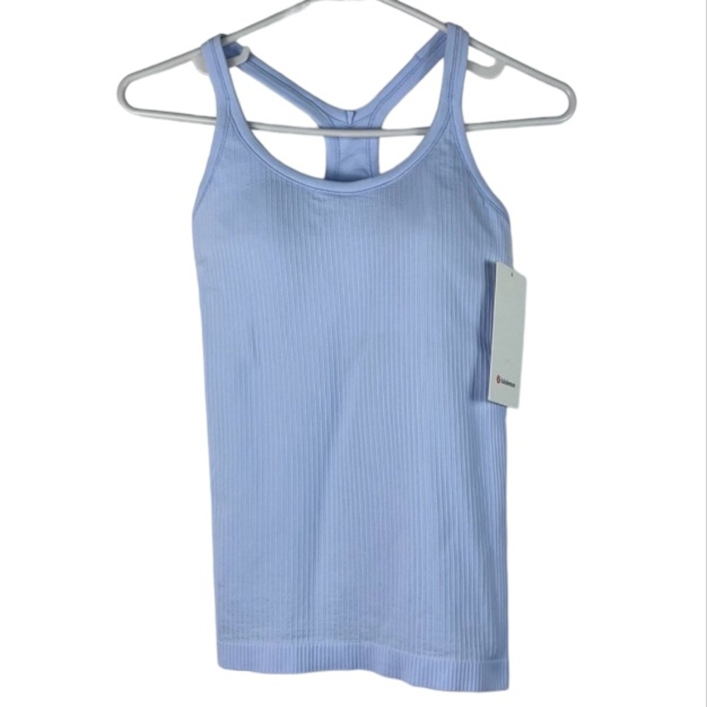 ❤️ Lululemon Ebb to Street Tank in Blue Linen Size 6 NWT